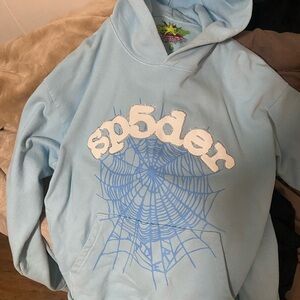 Sp5der Web sky blue Hoodie